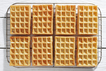 Freshly baked waffles