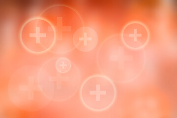 2d illustration medical health care symbols futuristic background
