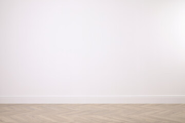 Blank white wall in room. Space for design