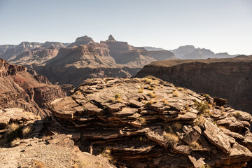 Overlook At The End of Plateau Point In Grand Canyon