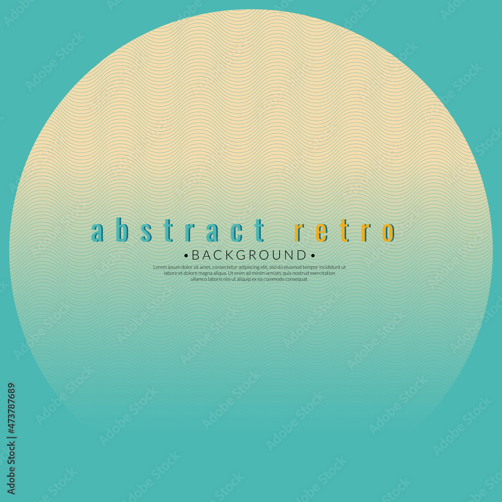 Poster minimalist style gradient circle background. abstract retro banner color palette. vector illustratio