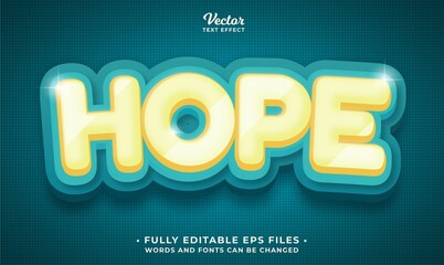 hope text effect editable eps cc