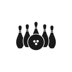 bowling icon design template vector isolated illustration