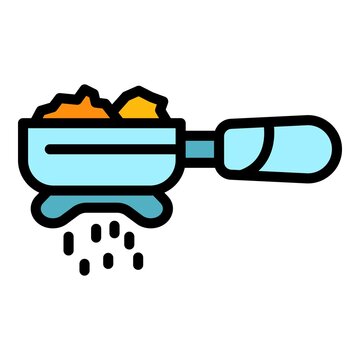 recommend clip art: Coffee portafilter icon. Outline coffee portafilter vector icon color flat isolated