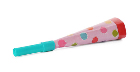 Bright party blower isolated on white. Festive item