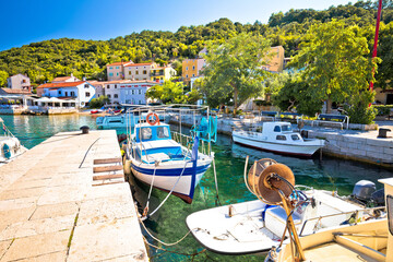 Tourist village of Valun on Cres island waterfront view