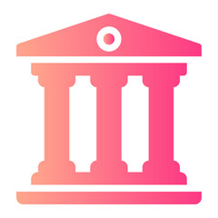 Bank gradient icon