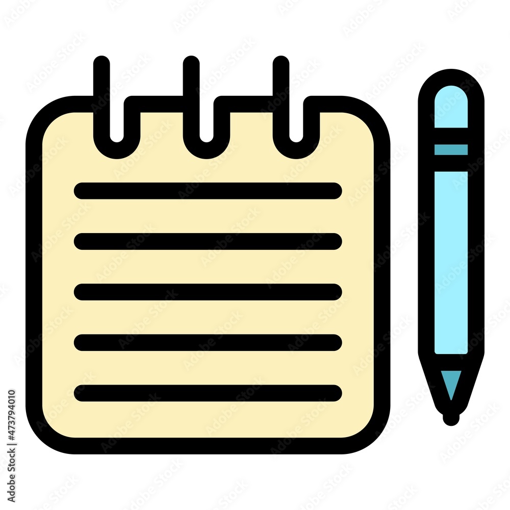 Aufkleber sketch personal notebook icon. outline sketch personal notebook vector icon color flat isolated