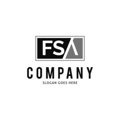 Initial Letter FSA Icon Vector Logo Template Illustration Design