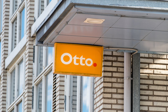 Turku, Finland - August 6, 2021: Logo of Otto. Otto. is Finland's interbank network, connecting the ATMs of nearly every bank in the country.