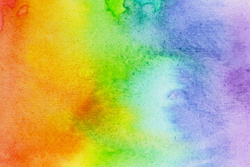 Abstract rainbow watercolor paper textured illustration for grunge templates design, vintage card.