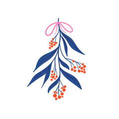 Obraz premium Christmas vector icons new year decoration illustration of xmas christians