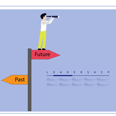 2d illustration business leadership concept