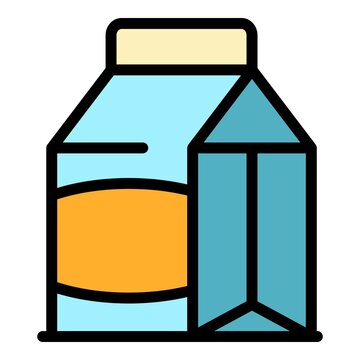 Lunch pack icon. Outline lunch pack vector icon color flat isolated