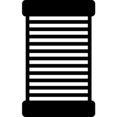 spool of thread solid line icon