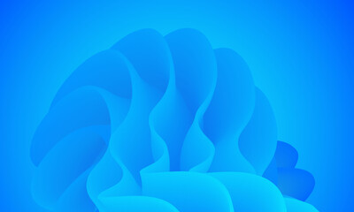 abstract 3d rendered blue background with waves