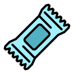 Energy bar icon. Outline energy bar vector icon color flat isolated