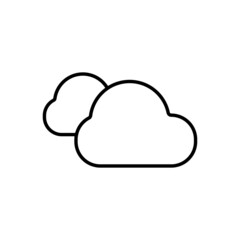 Cloud storage outline icon cartoon flat isolated illustration on white background. Cloud symbol design, logo, app. Upload data applications. For web, ui, ux, dev, infographic. Vector EPS 10