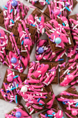 Fototapeta na wymiar Chocolate strawberry cupcakes