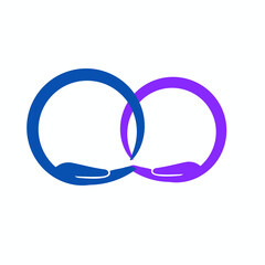 arms. Wedding rings icon. Vector illustration. Flat design. Isolated.
