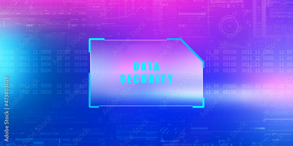 Poster 2d rendering security concept. crossword with letters