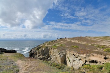 Beautiful seascape on the coast at Quiberon in Brittany - France