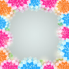 Vector Invitation Background with Flowers