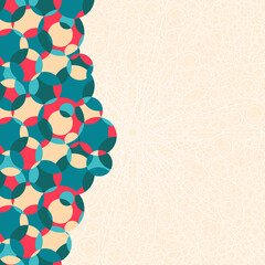 Vintage Frame with Abstract Pastel Backdrop