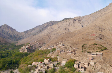 Fototapeta premium View of Ait Mizzane valley in the High Atlas Mountains, Morocco.