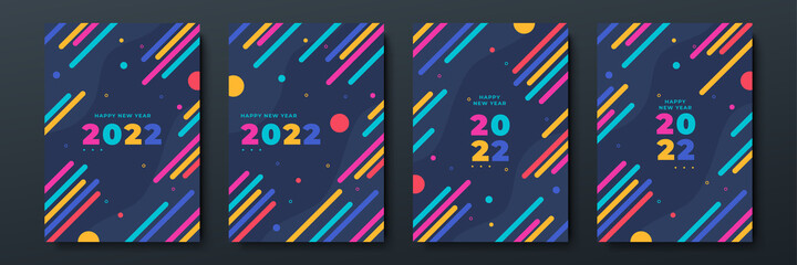 Celebrate 2022 Abstract Flat Geometric Cover A4 Design Background