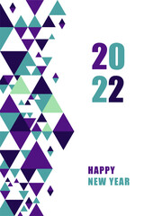 Corporate White Purple Green Geometric Cover A4 Design Background