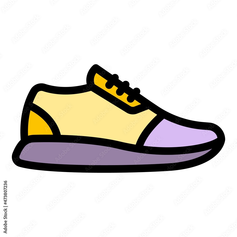 Wall mural woman sneakers icon. outline woman sneakers vector icon color flat isolated