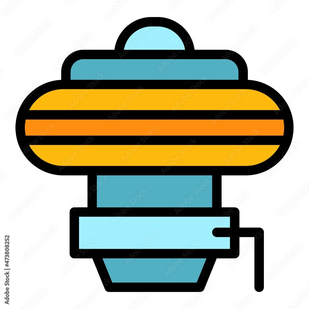 Poster pool device icon. outline pool device vector icon color flat isolated