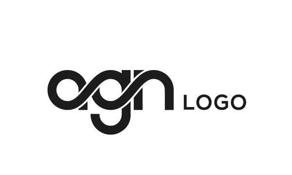 connect AGN letters logo design vector template