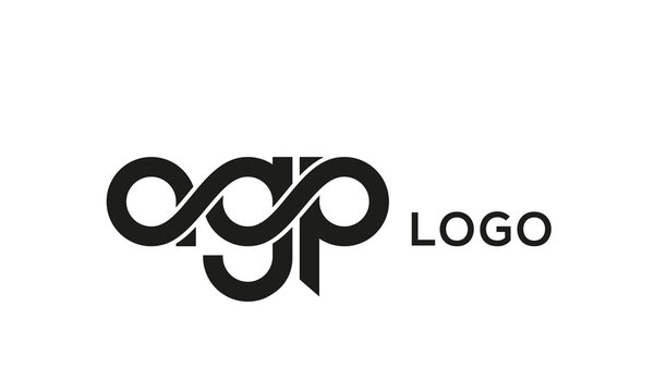 connect AGP letters logo design vector template