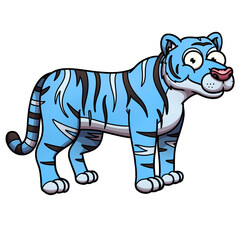 Fototapeta na wymiar Cartoon Water Tiger
