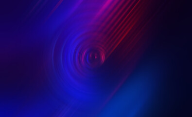 Dark abstract futuristic background with ultraviolet neon glow.  Laser neon lines, waves.