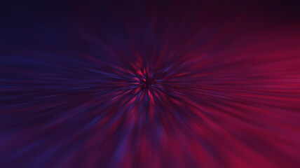 Dark abstract futuristic background with ultraviolet neon glow.  Laser neon particles, particle explosion.