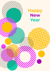 Happy new year 2022 background. Colorful poster vector illustration for greeting card, party invitation card, website banner, social media banner, background, cover design template, marketing material