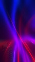 Dark abstract futuristic background with ultraviolet neon glow.  Laser neon lines, waves.