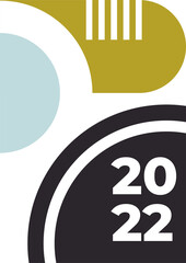 Happy new year 2022 background. Colorful poster vector illustration for greeting card, party invitation card, website banner, social media banner, background, cover design template, marketing material