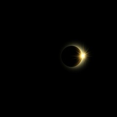Vector illustration of total solar eclipse