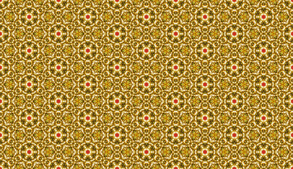 golden background with stars, seamless patterns