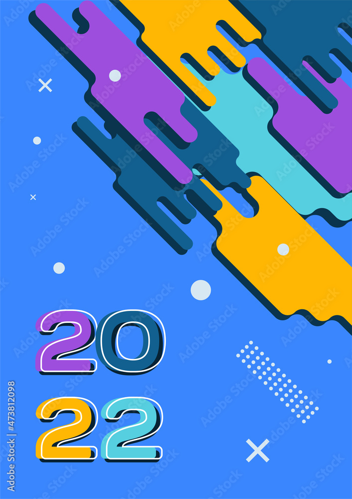 Poster 2022 Game Abstract Flat Geometric Cover A4 Design Background