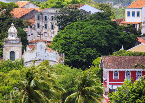 The colonial architecture of Olinda in Pernambuco, Brazil.