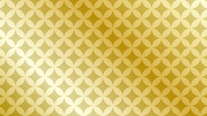 和柄シームレスパターン背景 七宝 金のグラデーション