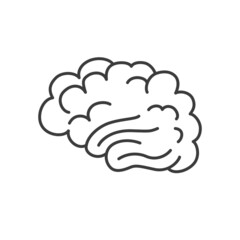 Human brain symbol. Vector illustration isolated on white background