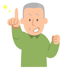 指差しする6・男性2・キラキラ