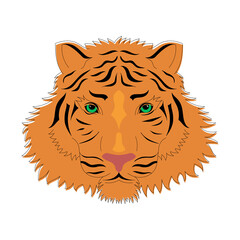 tiger head vector