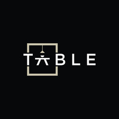 TABLE vector modern typography logo
